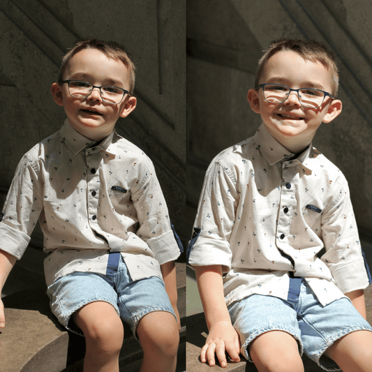 Red Palm Boys Cotton Shirt