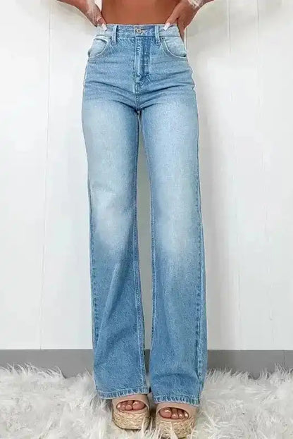 Myosotis Skyline Straight-Cut Jeans-0