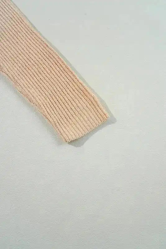 Oversized Jumper - Apricot Side Slits Loose Fit-3