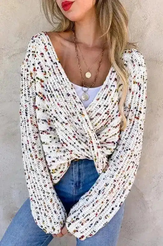 Vanilla Swirl Twist Sweater-0
